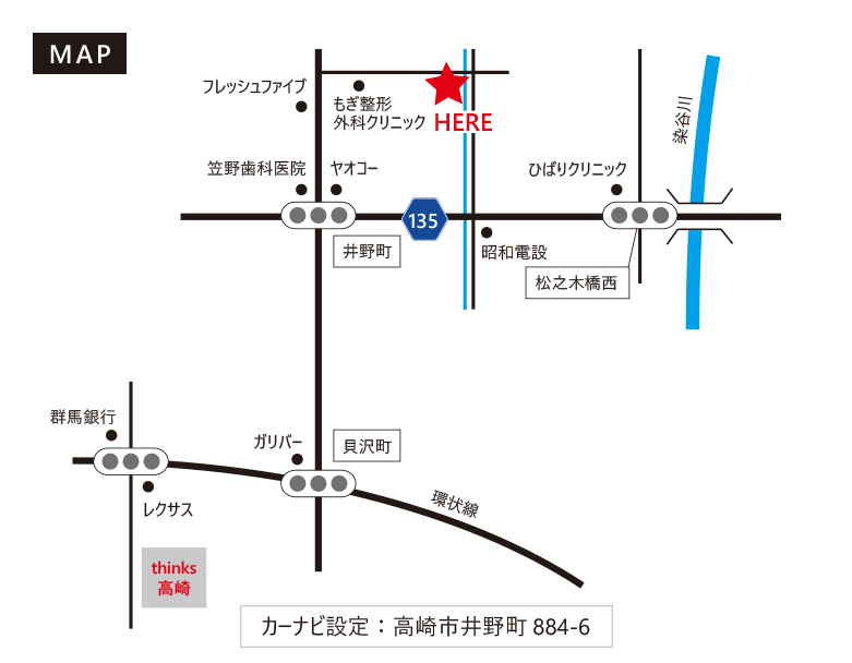 「住宅地に建つ美容室併用住宅」マップ